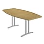 Correll Curvature Collection 72"W x 36"D Boat Shaped Conference Table, Fusion Maple (CC3672B-16-14-16)~#|#~BEBB02E2-1A82-4FFC-9FD699B4B0117896_sc7
