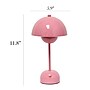 Simple Designs Mushroom Magic Dimming 11.80" LED Touch Table Lamp, Portable & Rechargeable, Pink (LD1069-PNK)~#|#~BEBDD0AE-32B5-4DC8-92AD5DAAAD02399C_sc7