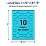 Avery Printable Decorative Edge Multipurpose Labels, 1.5" x 3.5", Bright Blue, 200/Pack (94122)~#|#~BEBEB1FD-AF6A-4531-BFC3E228DFE78C29_sc7