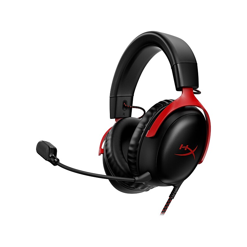 HyperX Cloud III Noise Canceling Stereo Gaming Headset, USB, 3.5mm, Black/Red (727A9AA) image 1