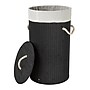 Household Essentials 15-Gallon 1-Section Hamper with Lid, Bamboo, Black (HE1219)~#|#~BEC15EF2-6DCD-4978-B82F1908905CD39A_sc7