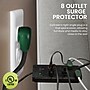 GoGreen Power 8 Outlet Surge Protector, 6' cord, Black (GG-18316BK)~#|#~BEC275A4-D62A-4362-A3B1BB77EA509D6B_sc7