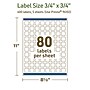 Avery Dissolvable Square Multipurpose Labels, 0.75" x 0.75", Off-white, 400/Pack (94102)~#|#~BECE1AC2-031E-44DE-BF4BC868BEDF16AD_sc7