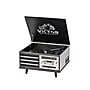 Victor Monroe Retro 8-in-1 Turntable Record Player and Entertainment Center with Bluetooth and Built in Speakers, Graphite~#|#~BED0B040-ABFE-449A-868E3C4811459B44_sc7