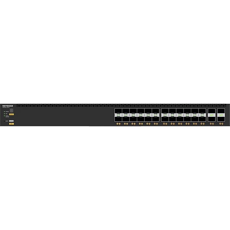 Netgear M4350-24F4V Series 24x SFP+/4x SFP28 Ports Multi-Gigabit Ethernet Layer 3 Managed Switch, Black (XSM4328FV-100NES) image 1