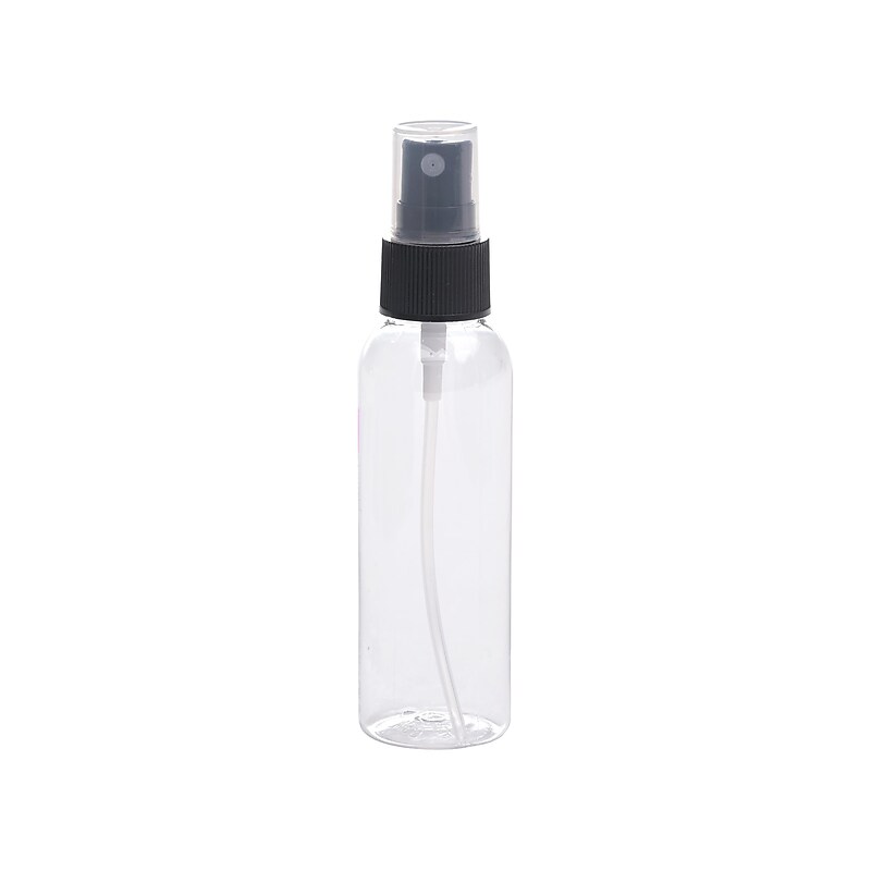 Excello Global Products Plastic Travel Toiletry Bottle, Clear/Black (SPLS-TRVL-0008) image 1