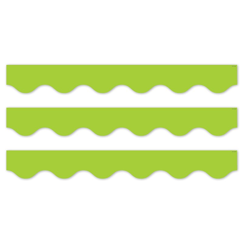 Creative Teaching Press Core Decor EZ Border, 3" x 2', Lime Wavy, 24/Pack, 3 Packs/Bundle (CTP11064-3) image 1