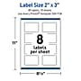 Avery Laser/Inkjet Rectangle Multipurpose Labels, 2" x 3", White, 80/Pack (S00F38)~#|#~BEE5E7C0-C1CF-4FB3-A2E1BDAB45CDAF94_sc7
