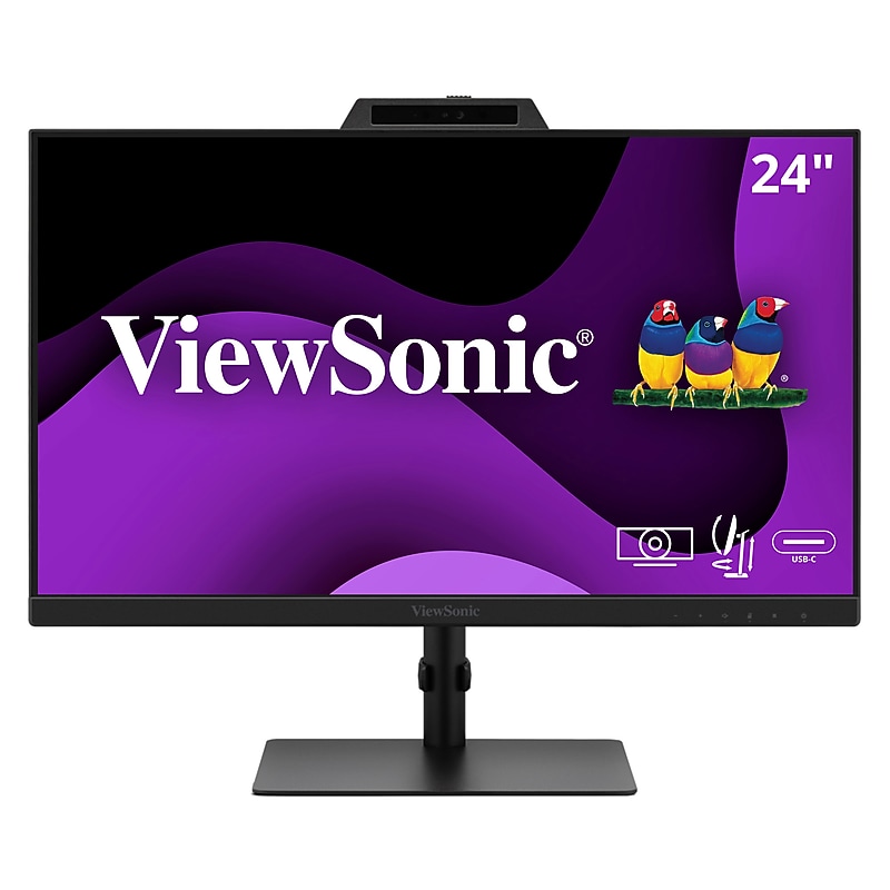 ViewSonic 24" FHD 120Hz LCD Non-Portable Monitor, Adjustable, Black (VG2441V) image 1