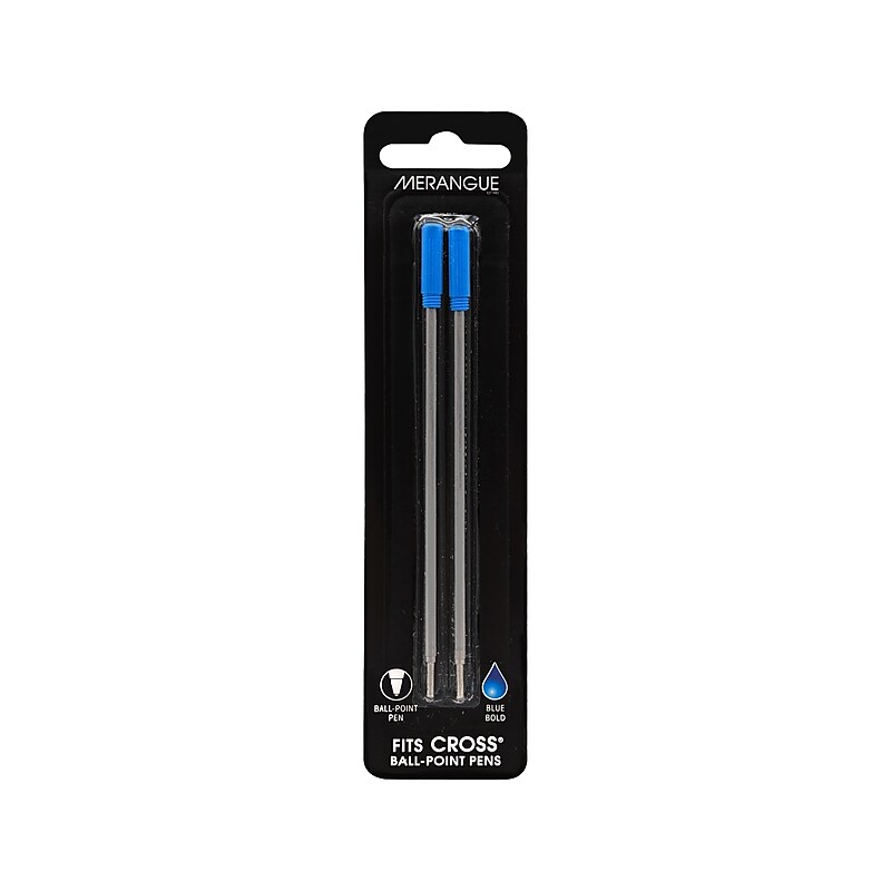 Merangue Fits Cross Ballpoint Pen Refill, Bold Point, Blue Ink, 2/Pack (3872-3071-50-000) image 1