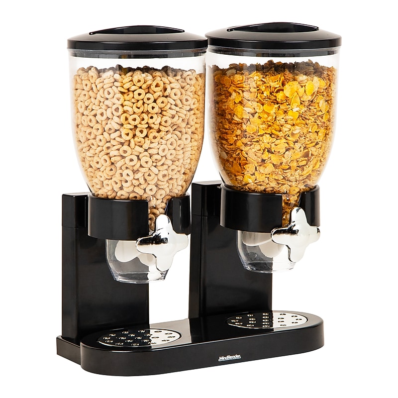 Mind Reader Food Storage Dispenser, Black (CEREALD2-BLK) image 1
