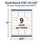 Avery Business Cards, 2.5" x 2.5", Matte Ivory, 90/Pack (95271)~#|#~BEF41A14-B94E-40E7-9DD15C1C4EF0AEAB_sc7
