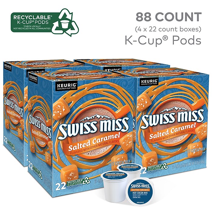 Swiss Miss Salted Caramel Hot Cocoa Mix, Keurig® K-Cup® Pods, 88