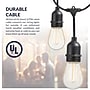 Newhouse Lighting Outdoor Weatherproof Commercial Grade LED String Lights with Hanging Sockets, Black (CSTRINGLED18)~#|#~BEF9BB19-5F66-47CA-804FE26A88D215BC_sc7