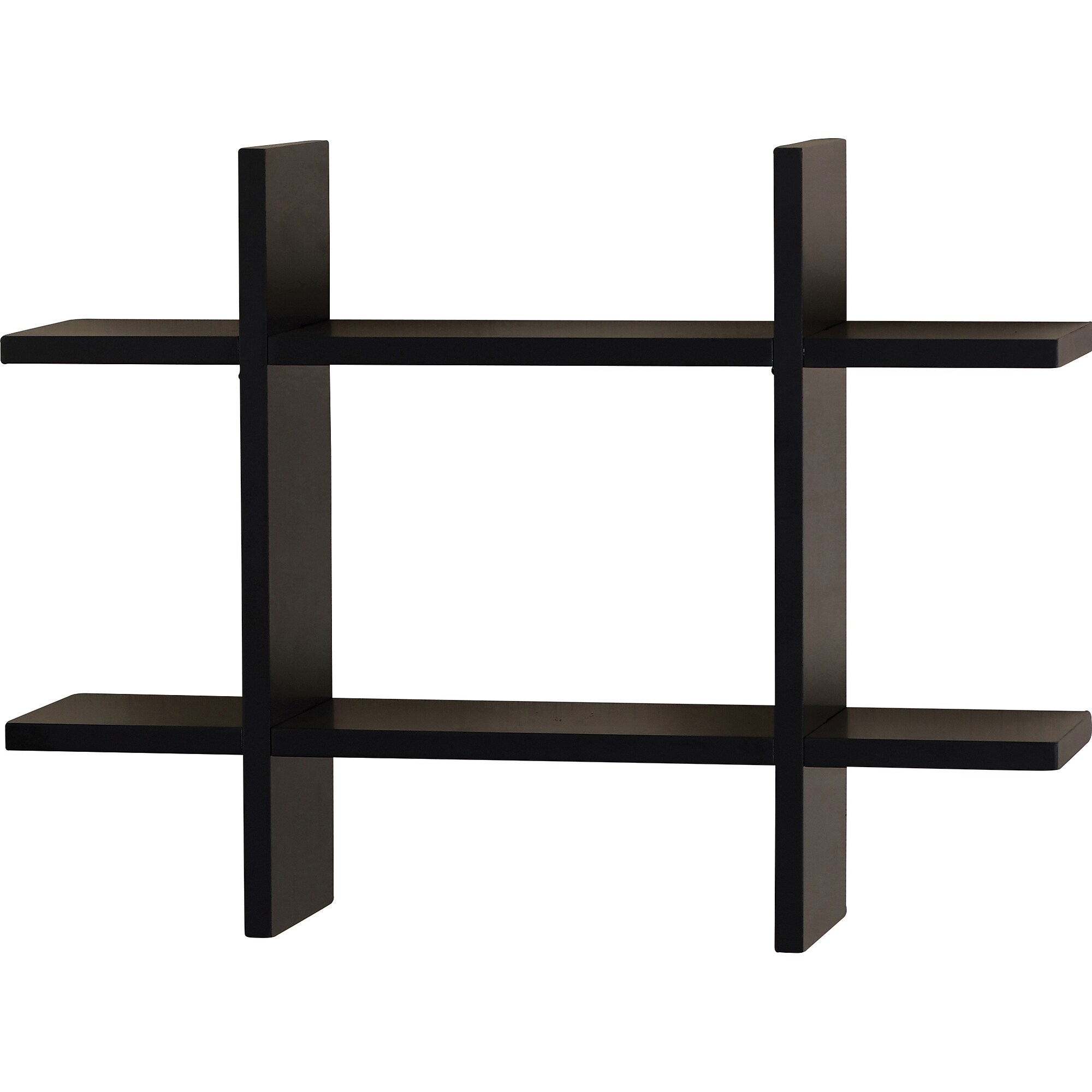 V-Light 6-Shelf Wood Mounted Cross-Style Decorative Unit, 22″, Black (VW161014B) Sansujyuku sansujyuku.com