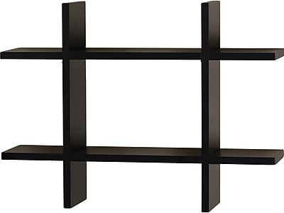 V-Light 6-Shelf Wood Mounted Cross-Style Decorative Unit, 22″, Black (VW161014B) Sansujyuku sansujyuku.com