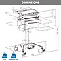 Mount-It! MedHub Mobile Medical Cart Workstation with Drawers, Tablet Arm, and Locking Caster Wheels, White/Grey (MI-16028)~#|#~BEFEAAD5-7582-4B49-BFD759506560E30C_sc7