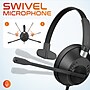 Delton 40Y USB Mono Computer Headset with ENC Microphone and USB-C Adapter, Black (DWH40YAC)~#|#~BF00A602-B081-4345-964202BBE957715A_sc7