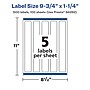 Avery Laser/Inkjet Multipurpose Labels, White, 5 Labels/Sheet, 100 Sheets/Pack (94262-WGP100)~#|#~BF0219E1-0439-4AC5-BD2E1CCA4B0BA1A5_sc7
