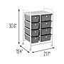 Honey-Can-Do 8-Drawer Metal/Plastic Mobile Storage Cart with Swivel Casters, White/Gray (CRT-09587)~#|#~BF02C959-0E35-4A42-BD92027AF1D8CFDA_sc7