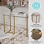 Martha Stewart Eli 47"W Glass/Steel Home Office Desk, Clear/Polished Brass (XUDK1GLD)~#|#~BF071B1F-2659-4CDC-AECB6134AE4354BB_sc7