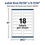 Avery Laser/Inkjet Rectangle Waterproof Multipurpose Labels, 3.4375"  x 0.9375", White, 900/Box (94218)~#|#~BF0809F3-B151-477F-8FDFF6D10BFD1EEB_sc7