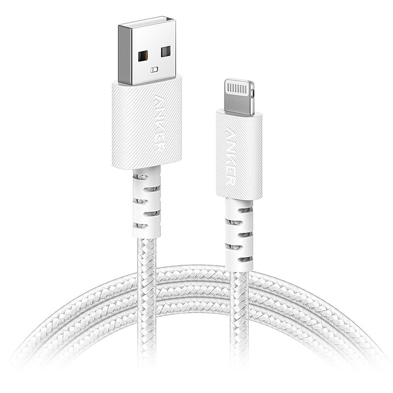 Anker Powerline Select+ USB-A to Lightning Charging Cable, 6 ft., White (A8013H21-1) image 1