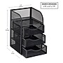 Mind Reader 4-Compartment Metal Desk Organizer, Black (MESHMINI-BLK)~#|#~BF0948B3-BE20-4201-89D72D673B80F2E8_sc7
