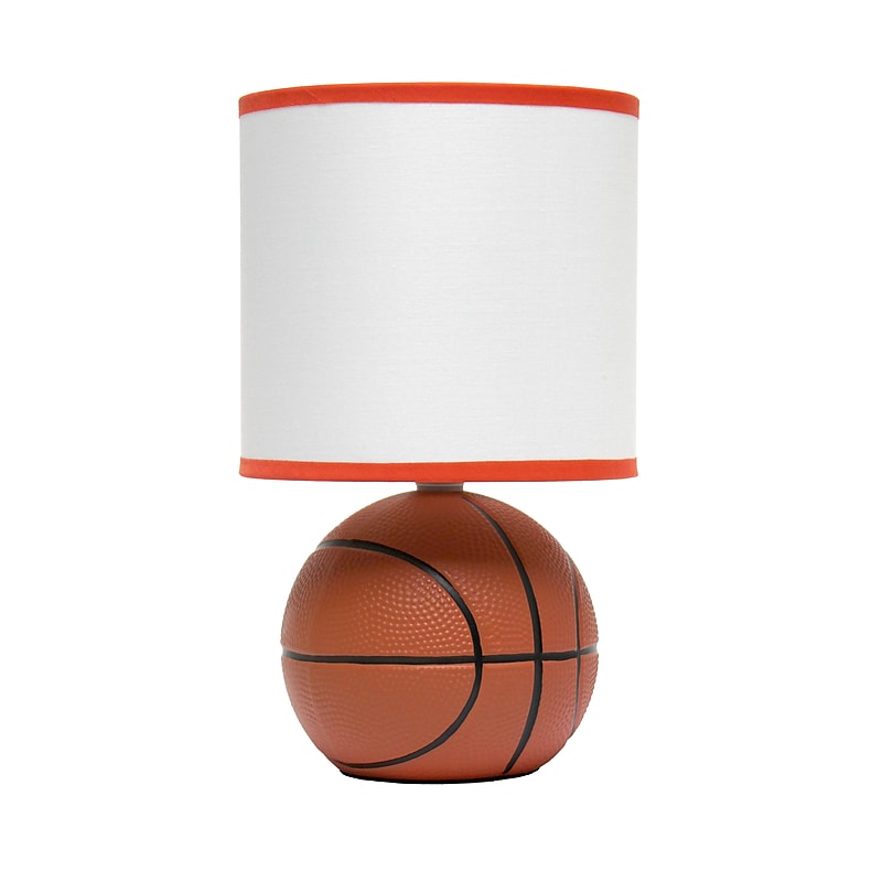 Simple Designs SportsLite Mini Basketball 10.7" LED Table Lamp, Orange (LT2120-BSK) image 1