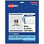 Avery Laser/Inkjet Square Durable Waterproof Labels, 1" x 1", White, 1,200 Labels/Pack (94103)~#|#~BF0DCCB3-8BC4-48F8-A55C22274302DCF2_sc7