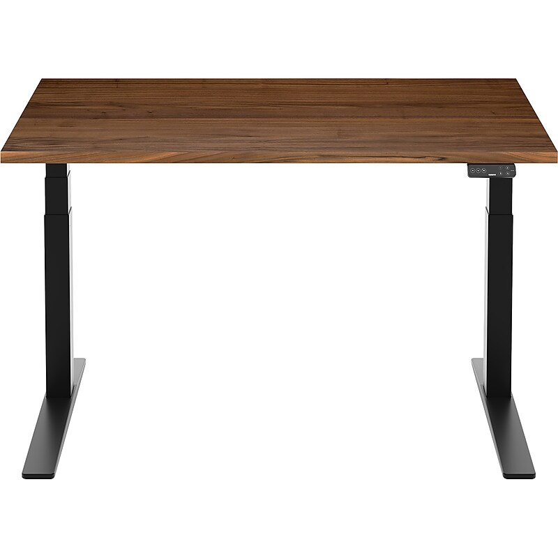 FlexiSpot E7 Pro 55"W Electric Adjustable Standing Desk, Black Walnut/Black (E7BPRO5528-BW) image 1