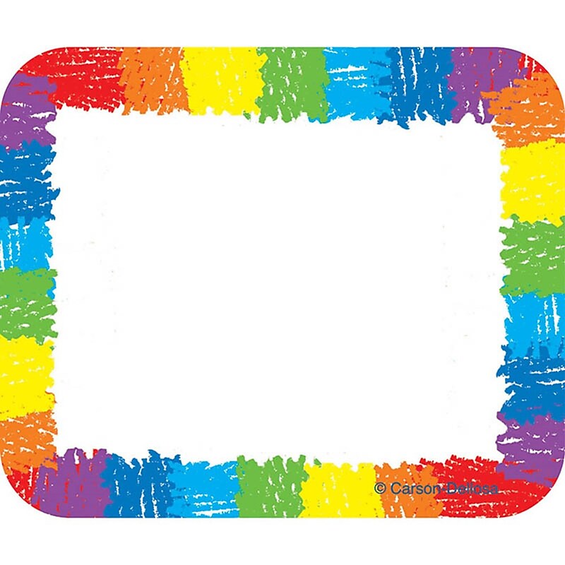Assorted Publishers Self-adhesive School Name Tags, Rainbow (9476) image 1