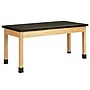 Diversified Woodcrafts Rectangular Science Table, 72" x 24", Oak/Black (P7302BK30N)~#|#~m000975443_sc7