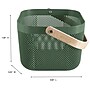 Simplify Small Mesh Storage Basket with Wooden Handle, Forest (30062-FOREST-ST)~#|#~BF1AC855-3A81-406C-9EEDDA473F99F9AA_sc7