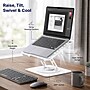 Uncaged Ergonomics Adjustable Swivel Laptop Stand for Desk, Steel, 360° Rotation, Up to 16", White~#|#~BF1ECCF6-2C73-4025-B4D4E234059251AF_sc7
