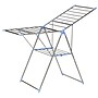 Household Essentials Gullwing Folding Clothes Drying Rack with Stainless Steel Frame, Silver/Blue (HH5022)~#|#~BF1F2766-7A8A-4488-82EF6E403CFECB26_sc7