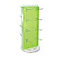 Azar Displays 20”H x 8”W Pegboard Counter Display with 16 4" Hooks, Green(700508-GRE-4C16)~#|#~BF215902-9C37-484E-BEF6DE7017DCA904_sc7
