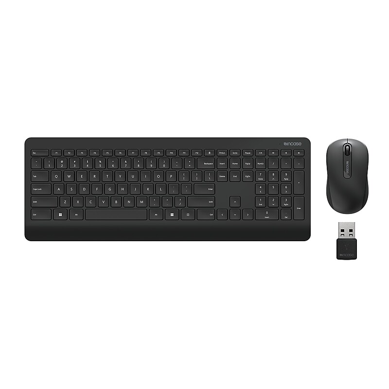 Incase Wireless Desktop 900 Designed by Microsoft Keyboard and Optical Mouse Combo, Black (PT3-00001) image 1