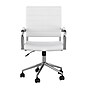 Martha Stewart Piper Faux Leather Swivel Executive Chair, White/Polished Nickel (CH2209212WH)~#|#~BF31F654-5CDA-4278-B5B52633FBA06B80_sc7