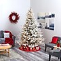 Nearly Natural 8-ft Flocked Fraser Fir Artificial Christmas Tree with 800 Warm White Lights and 4892 Bendable Branches (T1870)~#|#~BF3437BE-C8C6-40FA-9B3B52D2DCFC9735_sc7