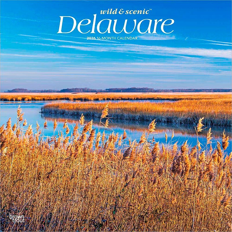 2026 BrownTrout Delaware Wild & Scenic 12" x 12" Monthly Wall Calendar (9798330703142) image 1