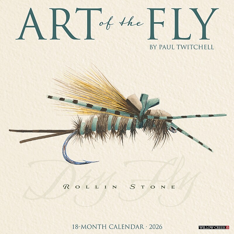 2026 Willow Creek Art of the Fly (Paul Twitchell) 12" x 12" Undated Wall Calendar (55328) image 1