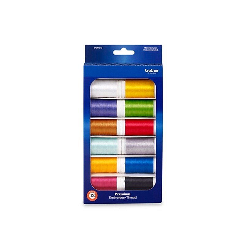 Brother Essentials Premium Embroidery Thread, 12/Pack (SAEMB12) image 1
