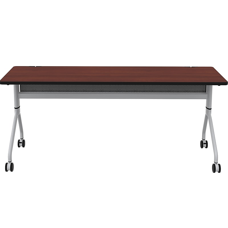 Safco Rumba Training Room Table, 24" x 72", Biltmore Cherry (RBA7224FLSLBMCH) image 1
