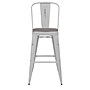 Flash Furniture Carly Indoor-Outdoor Bar Height Stool with Back, White with Gray Seat (ET353430WHPL1G)~#|#~BF41E150-1F6A-4B9E-9031AEAD2689D572_sc7