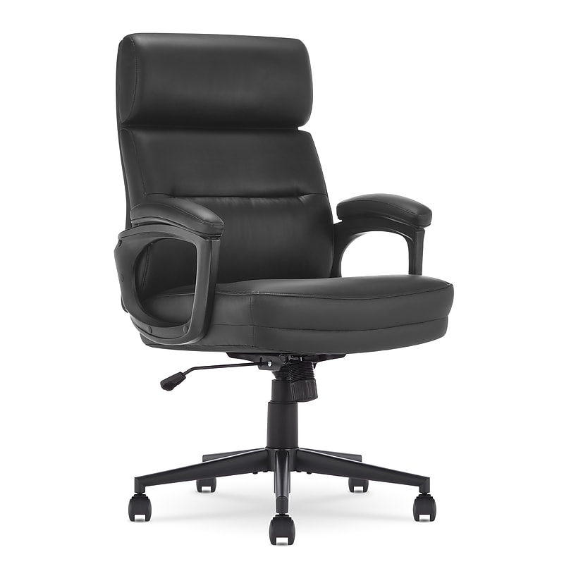 Click365 Classic Ergonomic Bonded Leather Swivel Executive Chair, Black (CCHR10022B) image 1