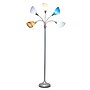 Simple Designs Medusa 67" Silver Floor Lamp with Cone Shades, Blue/White/Gray (LF2006-SBG)~#|#~BF48178F-6D26-43E5-88FEB04306ACB373_sc7