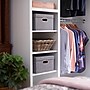Household Essentials Medium Stackable Folding Fabric Storage Bin, 8" x 13"x 15", 27 Qt., Gray, 2/Pack (710-1)~#|#~BF4DF2A0-1D33-4CD0-BD7AE4F68FB87983_sc7
