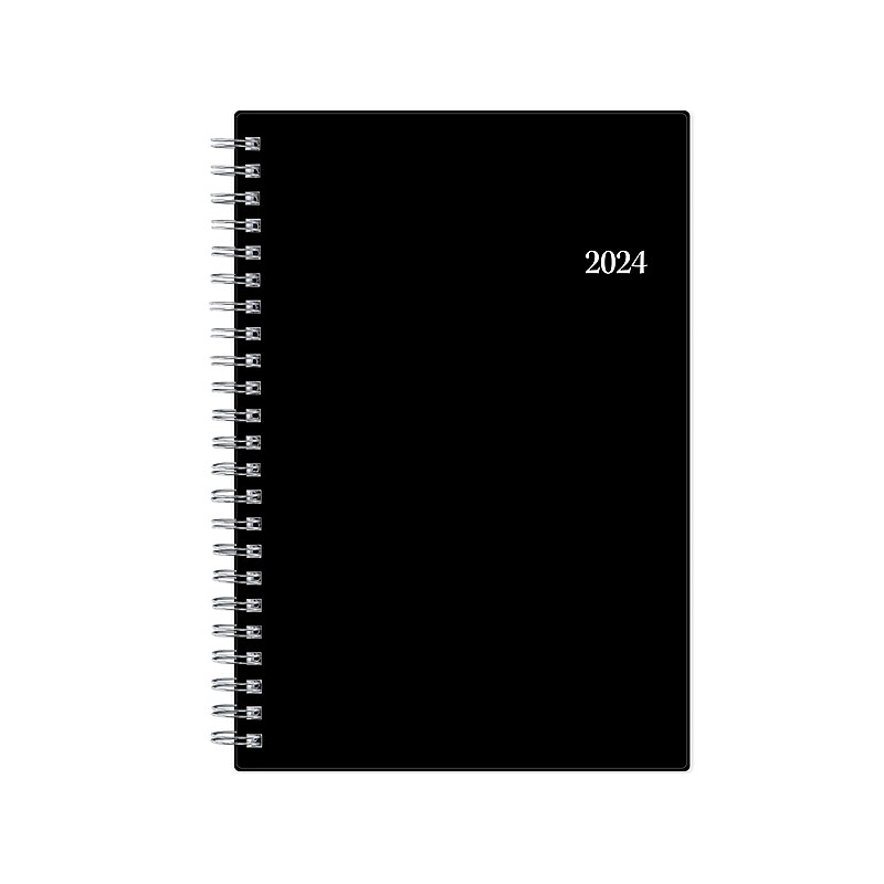 2024 Blue Sky Enterprise 5" x 8" Weekly & Monthly Planner, Black (111291-24) image 1