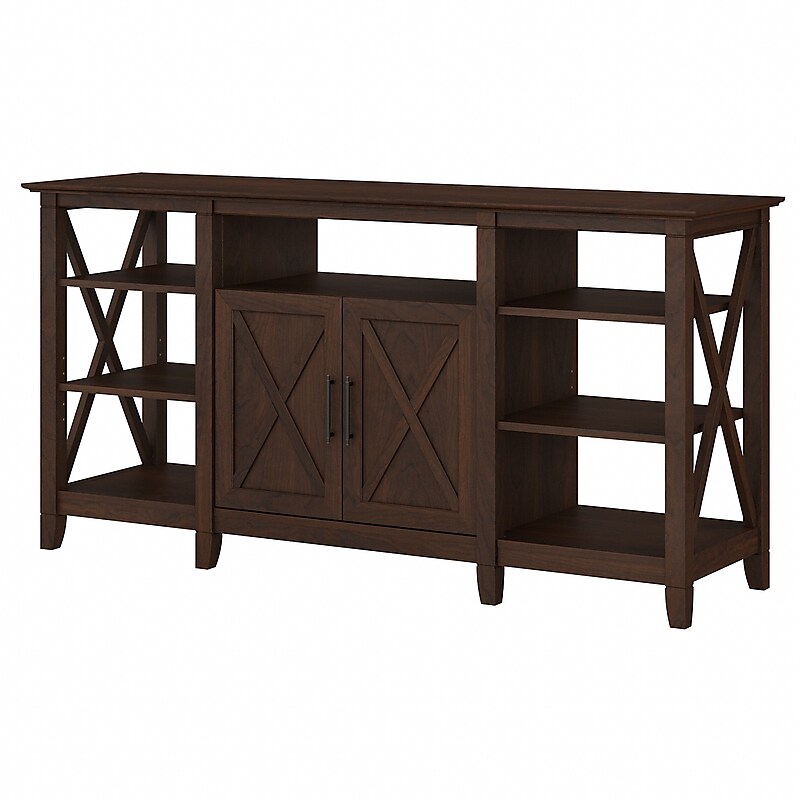 Bush Furniture Key West Manufactured Wood Console TV Stand, Screens up to 65", Bing Cherry (KWV160BC-03) image 1